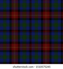 vector seamless knitted textile plaid check