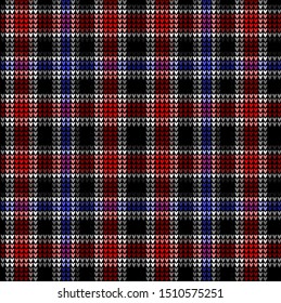 vector seamless knitted textile plaid check