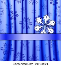 Vector seamless with lace filigree snowflakes for design Christmas backgrounds on textile.