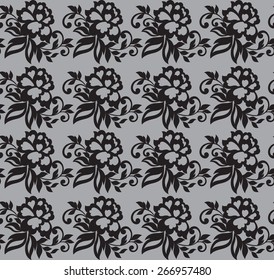 Vector Seamless lace flower ornament.