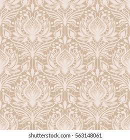 Vector Seamless Lace Pattern In Vintage Style