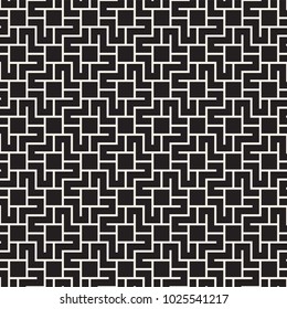 Vector seamless lattice pattern. Modern stylish texture with monochrome trellis. Repeating geometric grid. Simple graphic design background.
