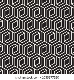 Vector seamless lattice pattern. Modern stylish texture with monochrome trellis. Repeating geometric grid. Simple graphic design background. 