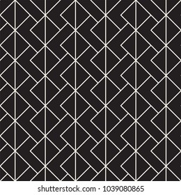 Vector seamless lattice pattern. Modern stylish texture with monochrome trellis. Repeating geometric grid. Simple design background.