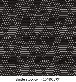 Vector seamless lattice pattern. Modern stylish texture with monochrome trellis. Repeating geometric grid. Simple graphic design background.