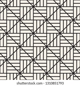 Vector seamless lattice pattern. Modern stylish abstract texture. Repeating geometric tiles from square and rhombus elements.