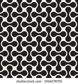 Vector seamless lattice pattern. Modern stylish abstract texture. Repeating geometric tiles from rounded interlocking elements