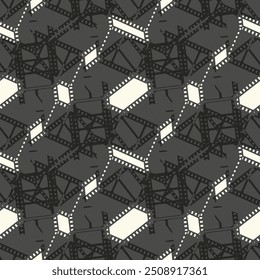 Vector Seamless Lattice Pattern. A modern, stylish texture with monochrome lattice. Repeating geometric mesh. Simple background design.