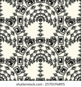 Vector seamless lattice pattern. Modern stylish texture with monochrome trellis. Repeating geometric grid. Simple graphic design background.