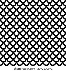 Vector seamless lattice pattern. Repeating geometric rounded elements. Stylish monochrome background design Concentric bold circles Round lines with arcs perfect for fabric print design textile etc