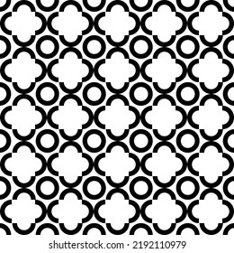 Vector seamless lattice pattern. Repeating geometric rounded elements. Stylish monochrome background design Concentric bold circles Round lines with arcs perfect for fabric print design textile etc