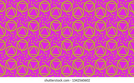 Vector Seamless layout with curved line, illusion triangles. Abstract hipster pattern. For your wallpaper, advert, banner, poster