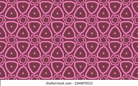 Vector Seamless layout with curved line, illusion triangles. Abstract hipster pattern. For your wallpaper, advert, banner, poster