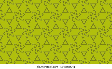 Vector Seamless layout with curved line, illusion triangles. Abstract hipster pattern. For your wallpaper, advert, banner, poster