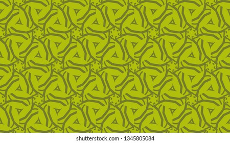 Vector Seamless layout with curved line, illusion triangles. Abstract hipster pattern. For your wallpaper, advert, banner, poster