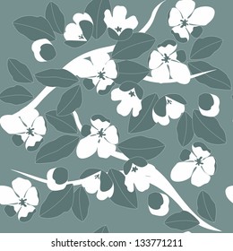 Vector. Seamless leaf ornament  in color 550