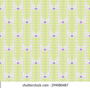 Vector seamless leaf pattern. Nature illustration background