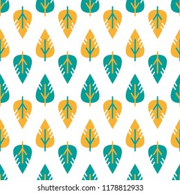 Vector seamless leaves pattern. Decorative illustration, good for printing.  
Colorful wallpaper vector. Great for label, print, packaging, fabric.