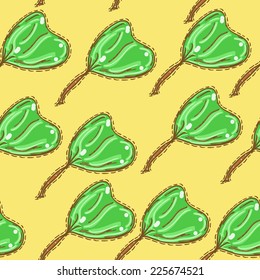 Vector seamless leaves pattern. Foliage