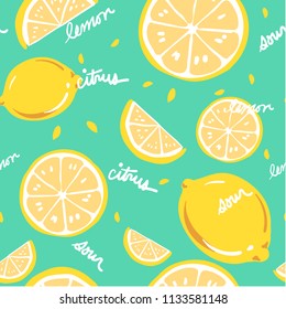 Vector Seamless Lemon Pattern