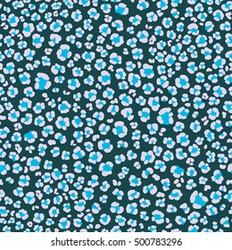 vector seamless leopard fur pattern, modern animalistic spots background allover print