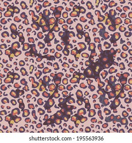 Vector seamless leopard pattern
