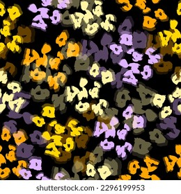 Vector seamless leopard pattern, black spots on a white background classic design