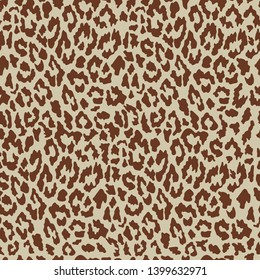 Vector seamless leopard pattern. Trendy background. Template for design, fabric, print.