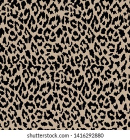 Vector seamless leopard pattern. Trendy background. Template for design, fabric, print.