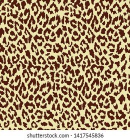 Vector seamless leopard pattern. Trendy background. Template for design, fabric, print.