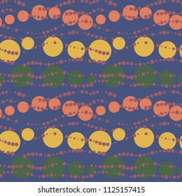 Vector seamless lilac retro beads pattern for wrapping, textile, fabric, craft