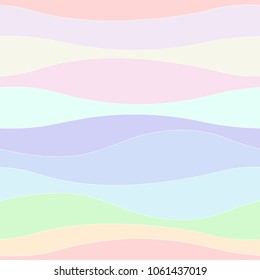Vector seamless line colorful wave pattern background