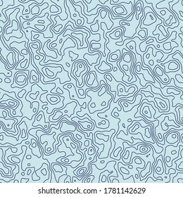 Vector seamless line pattern with topographic map texture. Modern background for textile, digital paper, web design, decoration