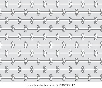 Vector seamless line texture of pipes. Gray background.