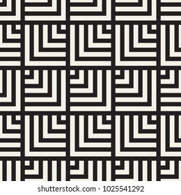 Vector seamless lines mosaic pattern. Modern stylish abstract texture. Repeating geometric tiles with stripe elements