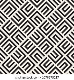 Vector seamless lines mosaic pattern. Modern stylish abstract texture. Repeating geometric tiles with stripe elements