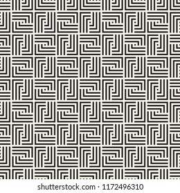 Vector seamless lines mosaic pattern. Modern stylish abstract texture. Repeating geometric tiles with stripe elements