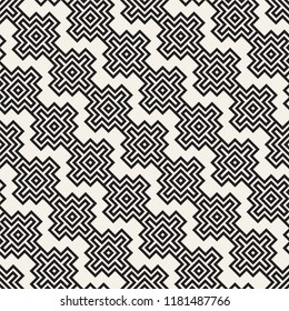 Vector seamless lines mosaic pattern. Modern stylish abstract texture. Repeating geometric tiles with stripe elements