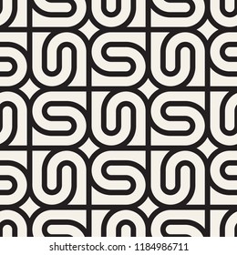 Vector seamless lines mosaic pattern. Modern stylish abstract texture. Repeating geometric tiles with stripe elements