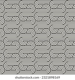Vector seamless Lines pattern. Modern stylish texture. Repeating geometric background. Linear graphic design.