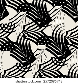 Vector seamless lines pattern. Modern stylish triangle shapes texture. Repeating geometric tiles from striped elements