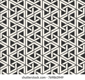 Vector seamless lines pattern. Modern stylish triangle shapes texture. Repeating geometric tiles from striped elements
