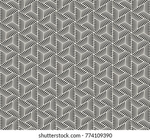 Vector seamless lines pattern. Modern stylish triangle shapes texture. Repeating geometric tiles from striped elements
