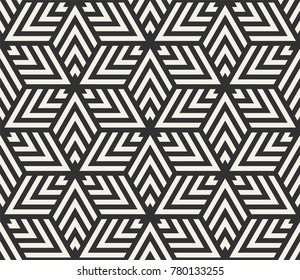 Vector seamless lines pattern. Modern stylish triangle shapes texture. Repeating geometric tiles from striped elements

