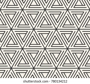 Vector seamless lines pattern. Modern stylish triangle shapes texture. Repeating geometric tiles from striped elements
