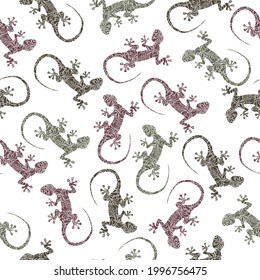 vector seamless lizard pattern. dinosaur cartoon , cartoon seamless pattern background. Talavera ornamental ceramic. Ethnic folk ornament.