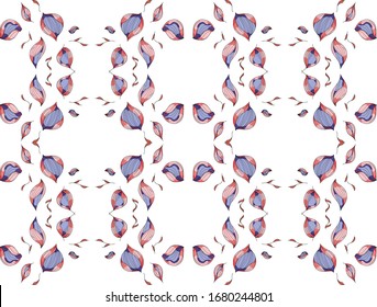 Vektorillustration nahtlos Lotus rosa, violett auf schwarzem Hintergrund