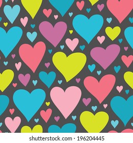 vector seamless love hearts wallpaper background pattern design