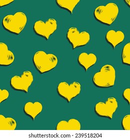 Vector Seamless Love Pattern Background. Hearts. Valentines Day.