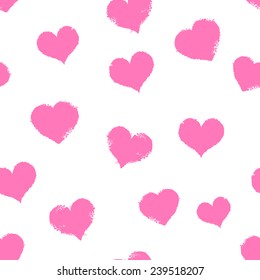 Vector Seamless Love Pattern Background. Hearts. Valentines Day.